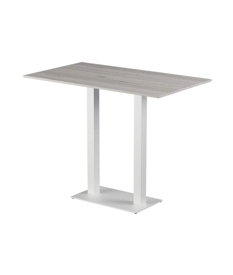 Stolik Alfa Bar Duo biały blat laminowany 28 mm