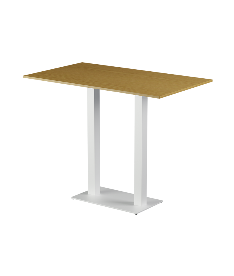 Stolik Alfa Bar Duo biały blat laminowany 28 mm