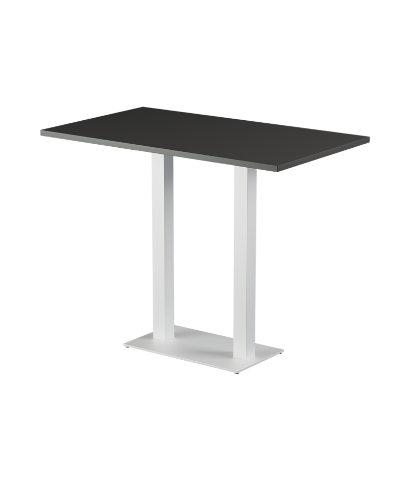 Stolik Alfa Bar Duo biały blat laminowany 28 mm