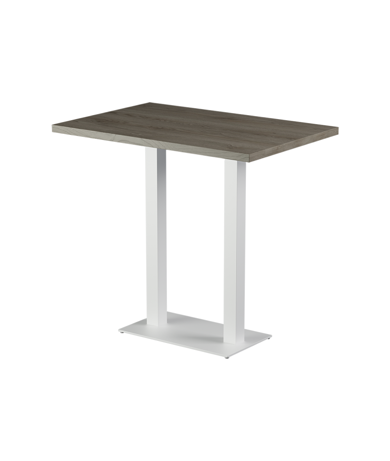 Stolik Alfa Bar Duo biały blat laminowany 28 mm