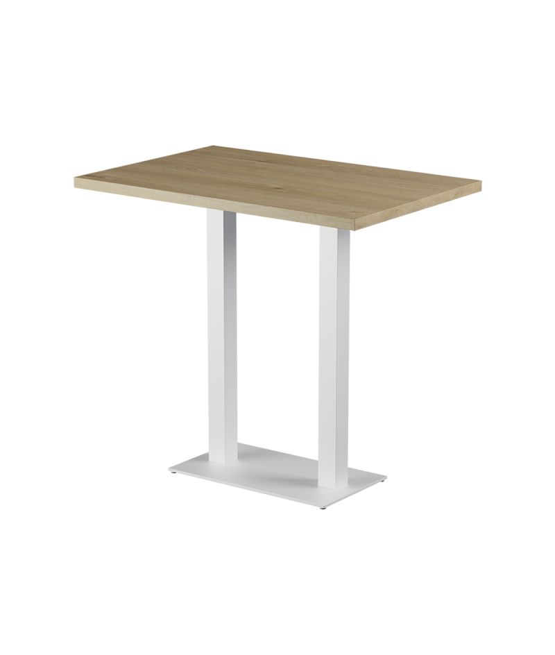 Stolik Alfa Bar Duo biały blat laminowany 28 mm