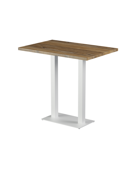 Stolik Alfa Bar Duo biały blat laminowany 28 mm