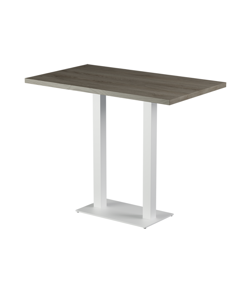 Stolik Alfa Bar Duo biały blat laminowany 28 mm