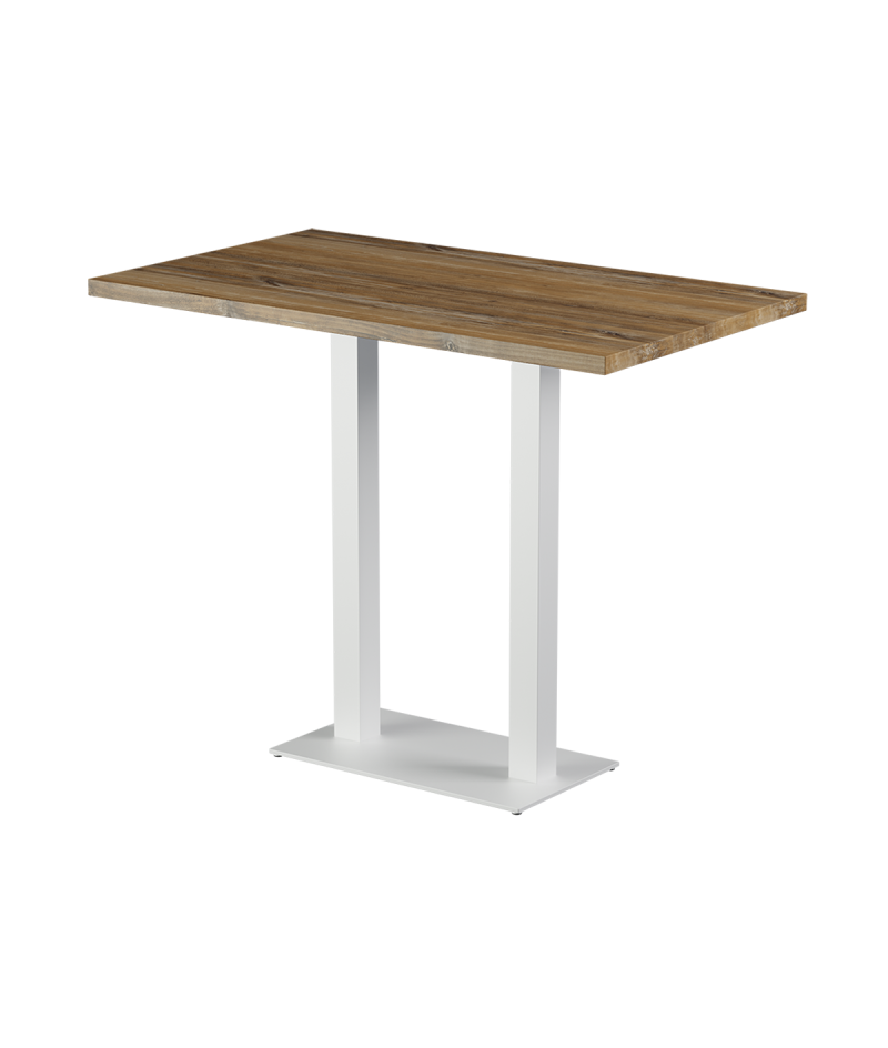 Stolik Alfa Bar Duo biały blat laminowany 28 mm