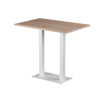 Stolik Alfa Bar Duo biały blat laminowany 28 mm