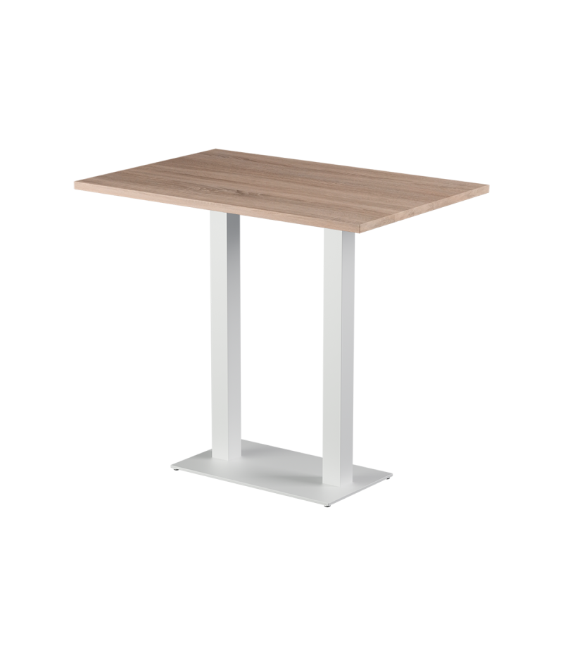 Stolik Alfa Bar Duo biały blat laminowany 28 mm