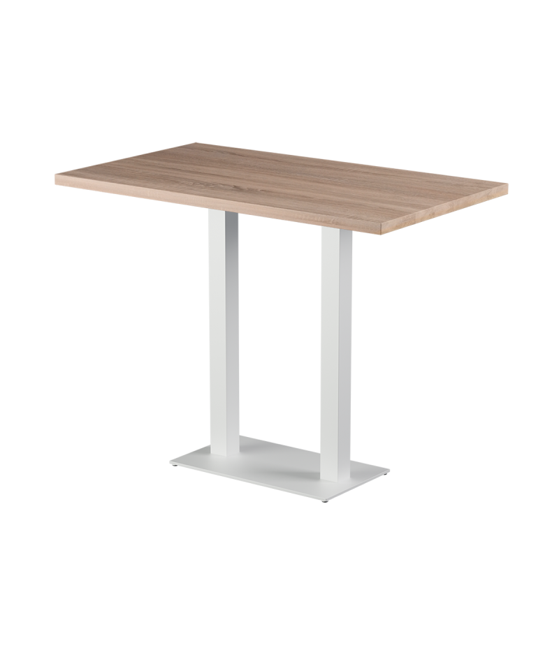 Stolik Alfa Bar Duo biały blat laminowany 28 mm