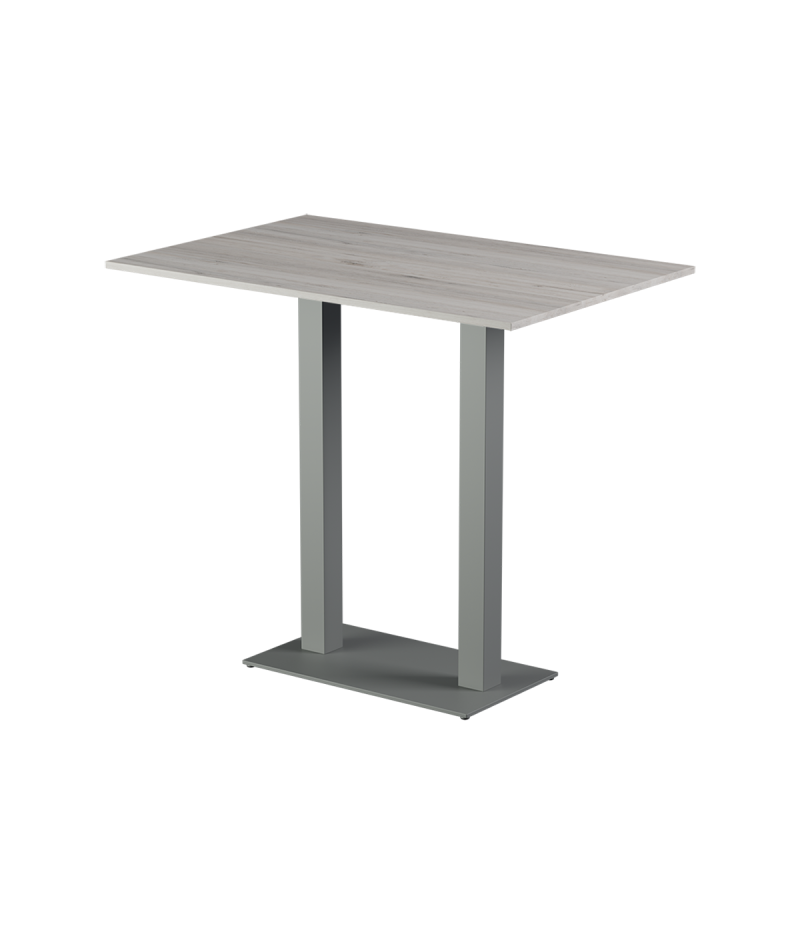 Stolik Alfa Bar Duo szary blat laminowany 28 mm