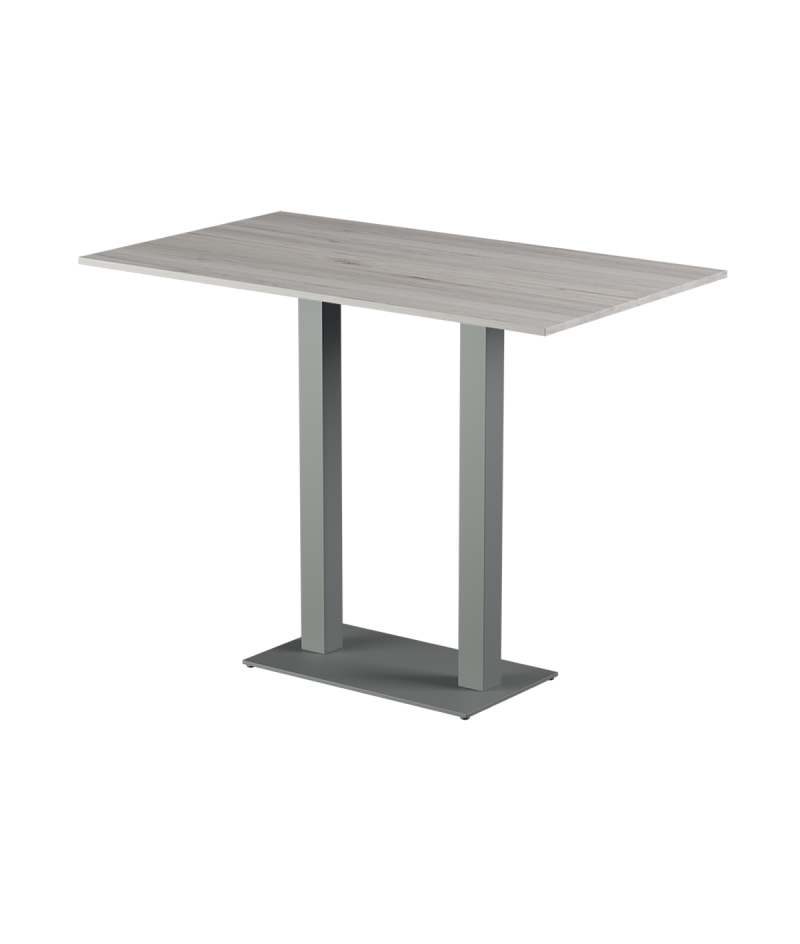 Stolik Alfa Bar Duo szary blat laminowany 28 mm