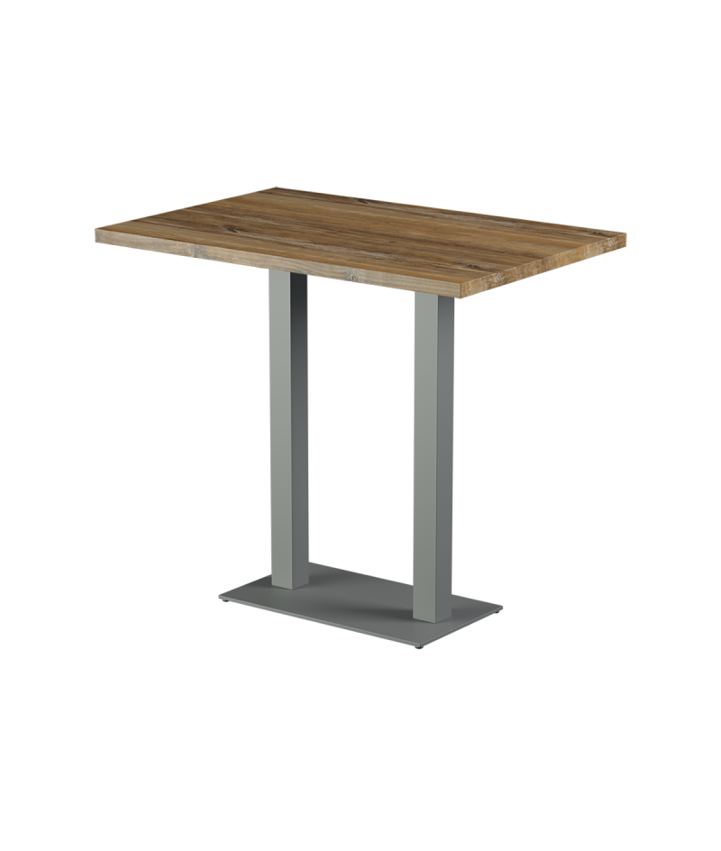 Stolik Alfa Bar Duo szary blat laminowany 28 mm