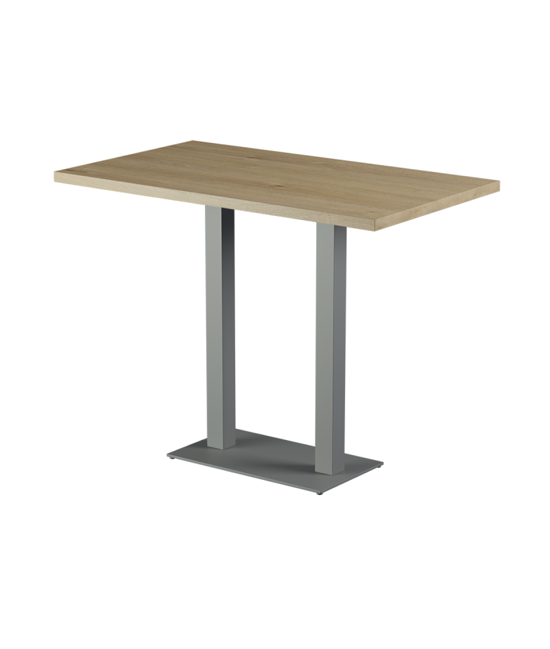 Stolik Alfa Bar Duo szary blat laminowany 28 mm