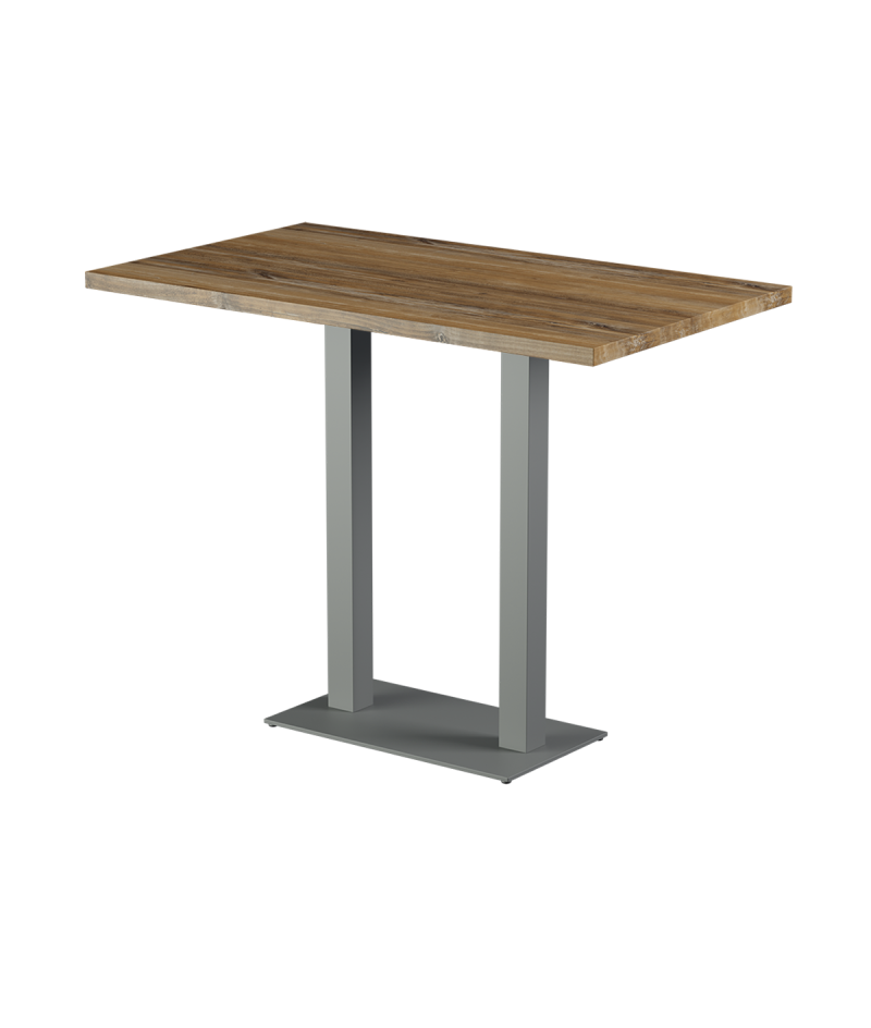 Stolik Alfa Bar Duo szary blat laminowany 28 mm