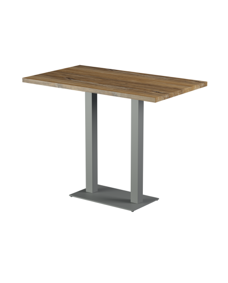 Stolik Alfa Bar Duo szary blat laminowany 28 mm