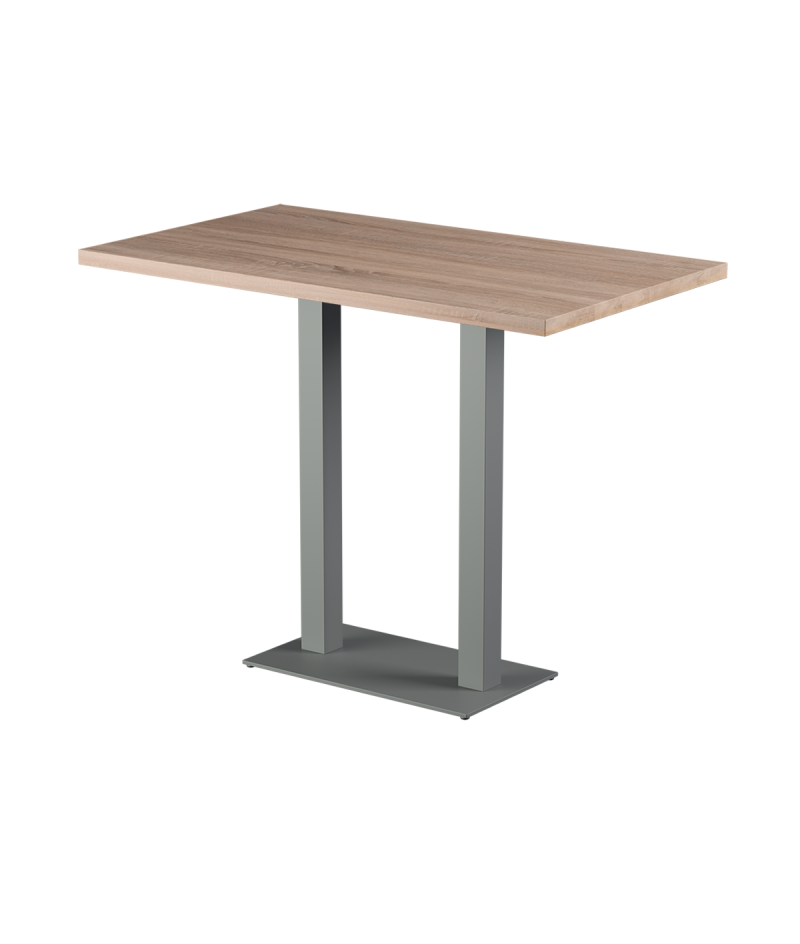 Stolik Alfa Bar Duo szary blat laminowany 28 mm