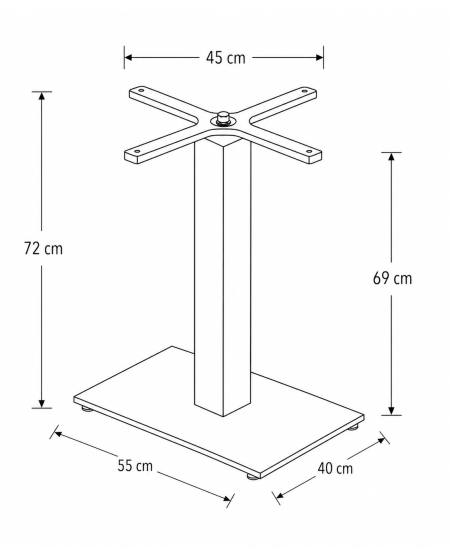 Podstawa Alfa 40x55 czarna