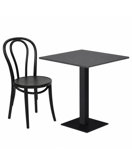Stolik Alfa S czarny blat laminowany 18 mm