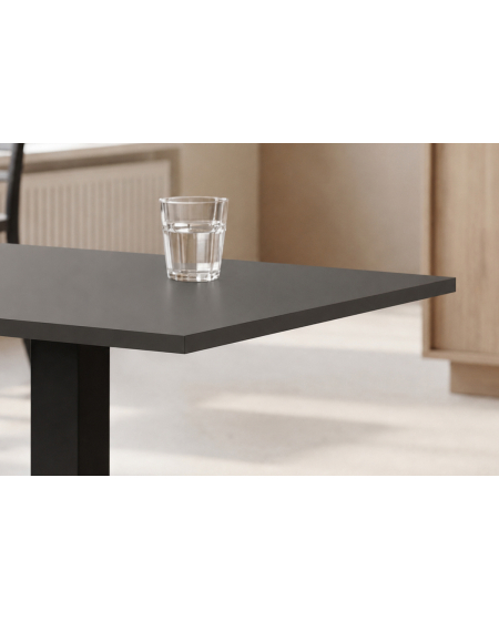 Stolik Alfa S czarny blat laminowany 18 mm