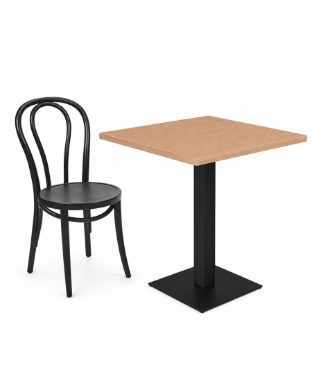 Stolik Alfa S czarny blat laminowany 18 mm