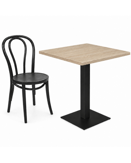 Stolik Alfa S czarny blat laminowany 18 mm