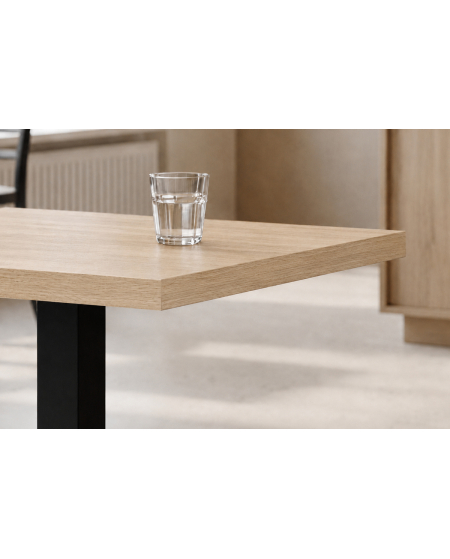 Stolik Alfa S czarny blat laminowany 18 mm