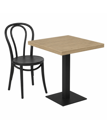 Stolik Alfa S czarny blat laminowany 18 mm