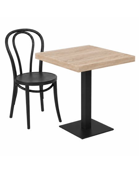Stolik Alfa S czarny blat laminowany 18 mm