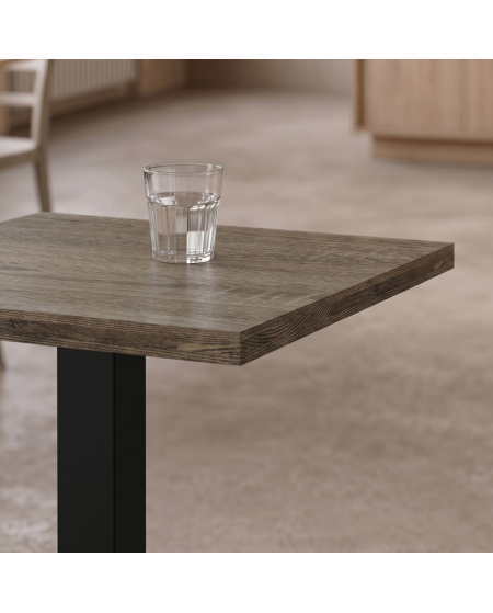 Stolik Alfa S 68x68 dąb sonoma tabac z obrzeżem Dark Wood