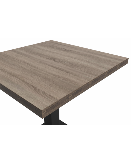 Stolik Alfa S 68x68 dąb sonoma tabac z obrzeżem Dark Wood