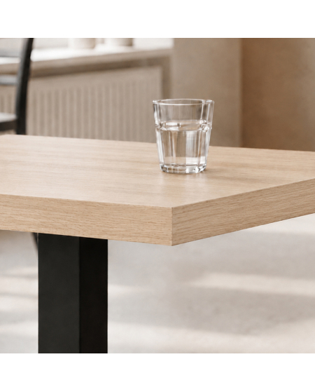 TEST Stolik Alfa S czarny blat laminowany 38 mm