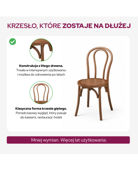 Krzesło Monet Wood naturalny buk