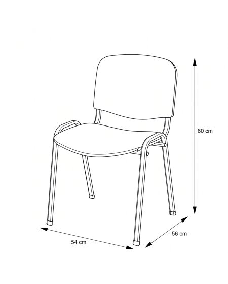 Krzesło Iso 24H BL T0052 szare
