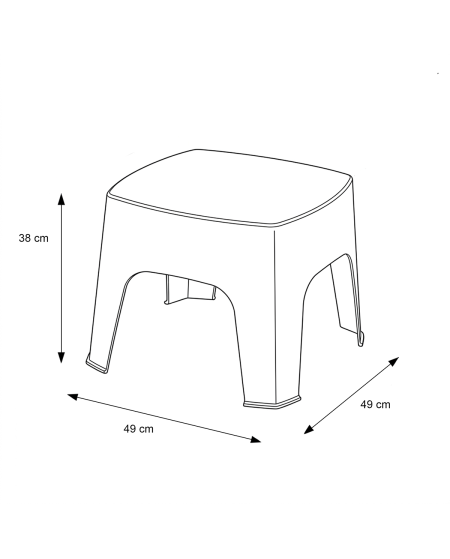 Stolik Duna-T 49x49 jasnoszary