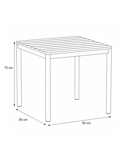 Stolik Terrazza 80x80 beżowy