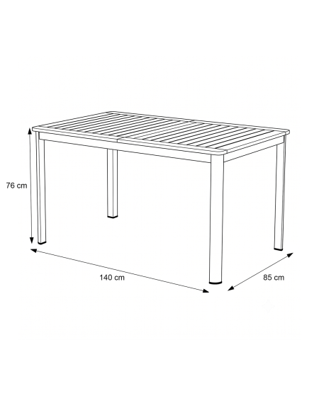 Stolik Terrazza 140x85 beżowy