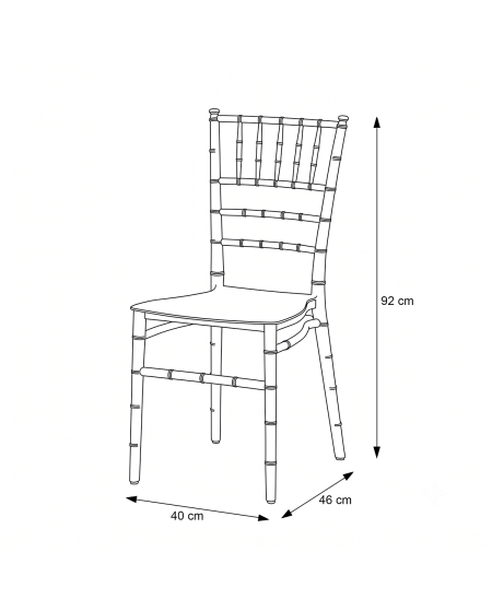 Krzesło Chiavari Tiffany Simple białe