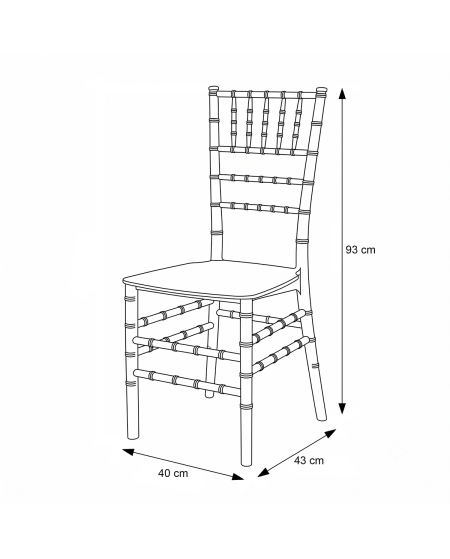 Krzesło Chiavari Tiffany złote C600