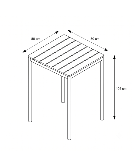 Stolik Terrazza Bar 80x80 beżowy