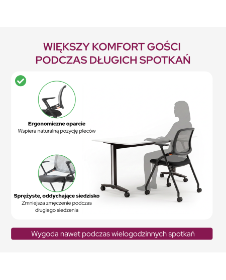 Krzesło Ergon czarno szare