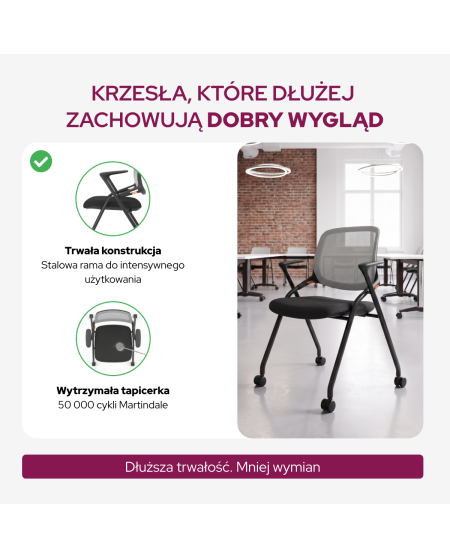 Krzesło Ergon czarno szare