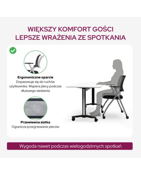 Krzesło Flow czarno-szare