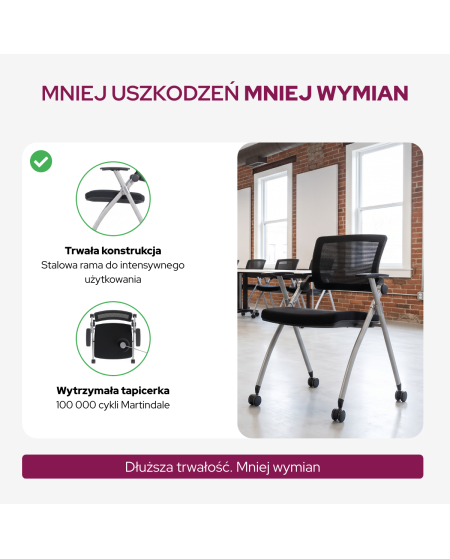 Krzesło Flow czarno-szare