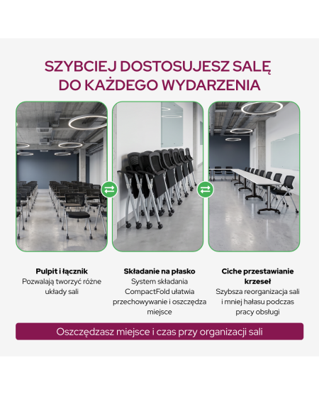 Krzesło Flow czarno-szare