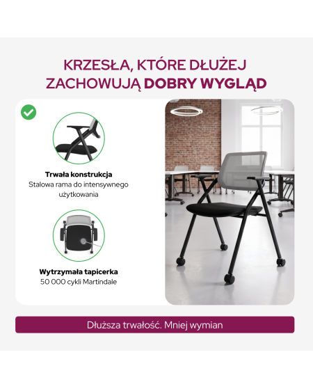 Krzesło Optima CA czarno szare