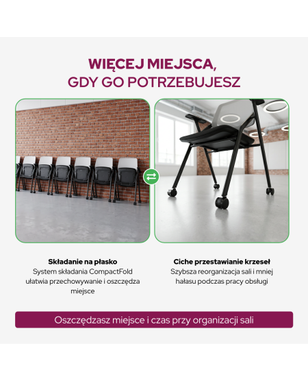 Krzesło Optima CA czarno szare