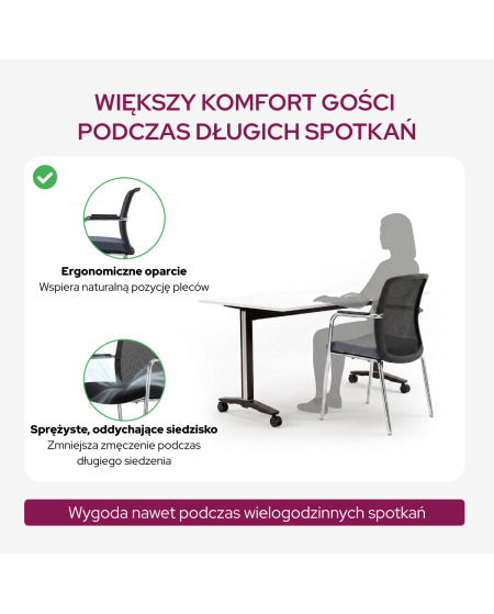 Krzesło Lenzo czarno-szare