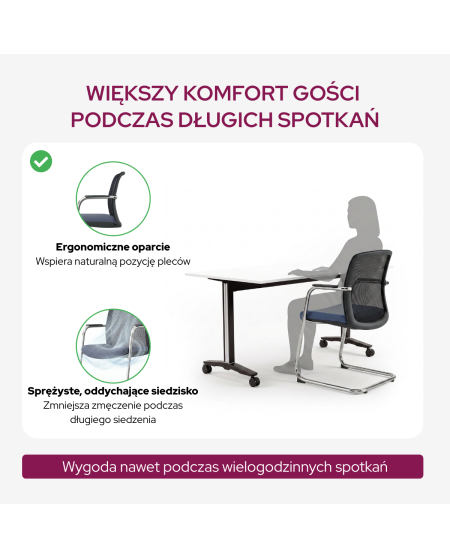 Krzesło Quadra czarno szare