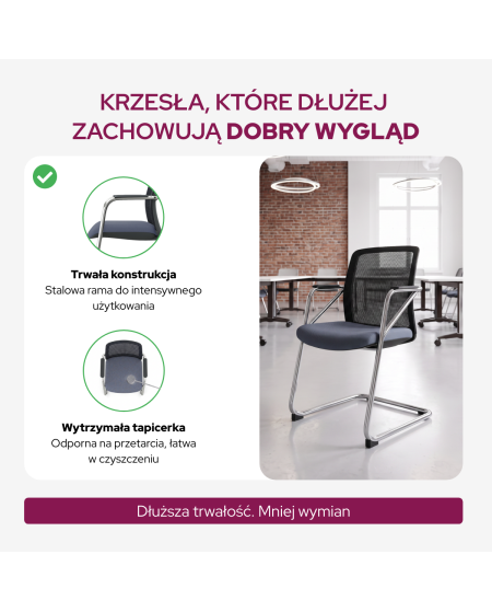 Krzesło Quadra czarno szare