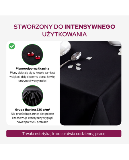 Obrus TB-600 plamoodporny czarny
