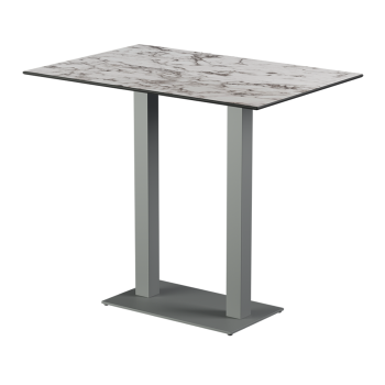 Stolik Alfa Bar Duo szary blat HPL