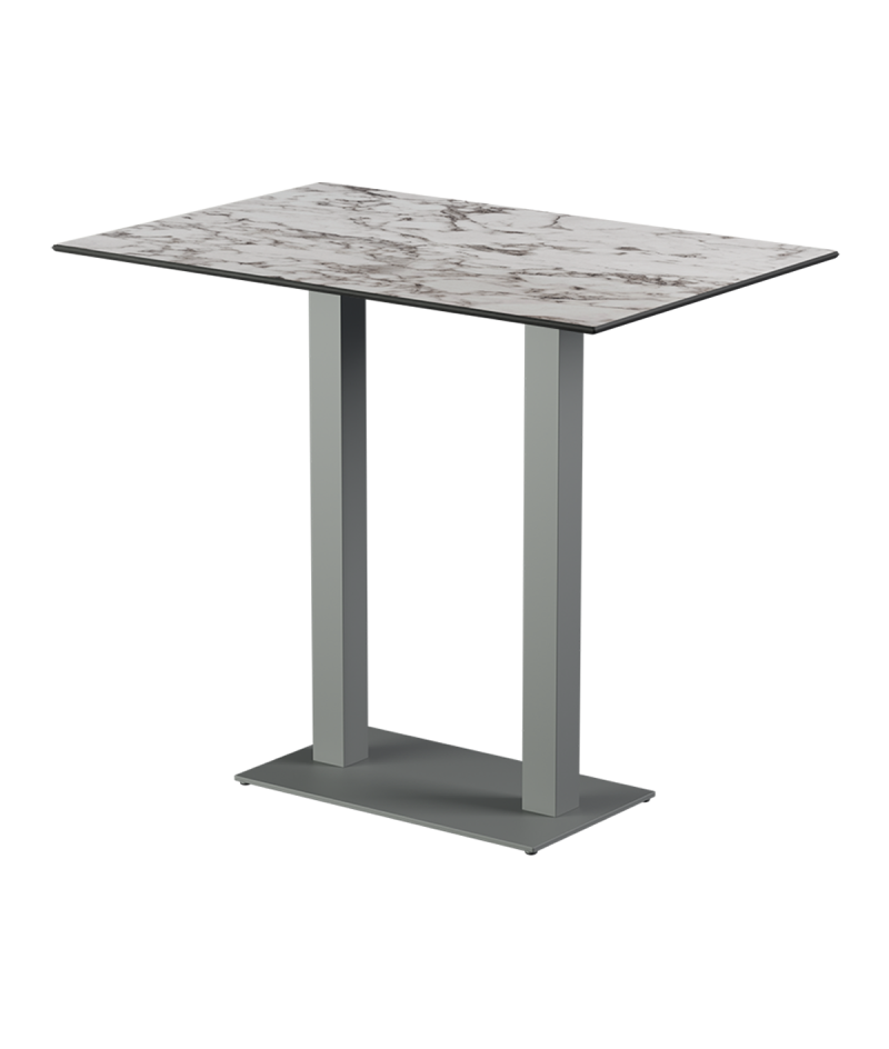 Stolik Alfa Bar Duo szary blat HPL
